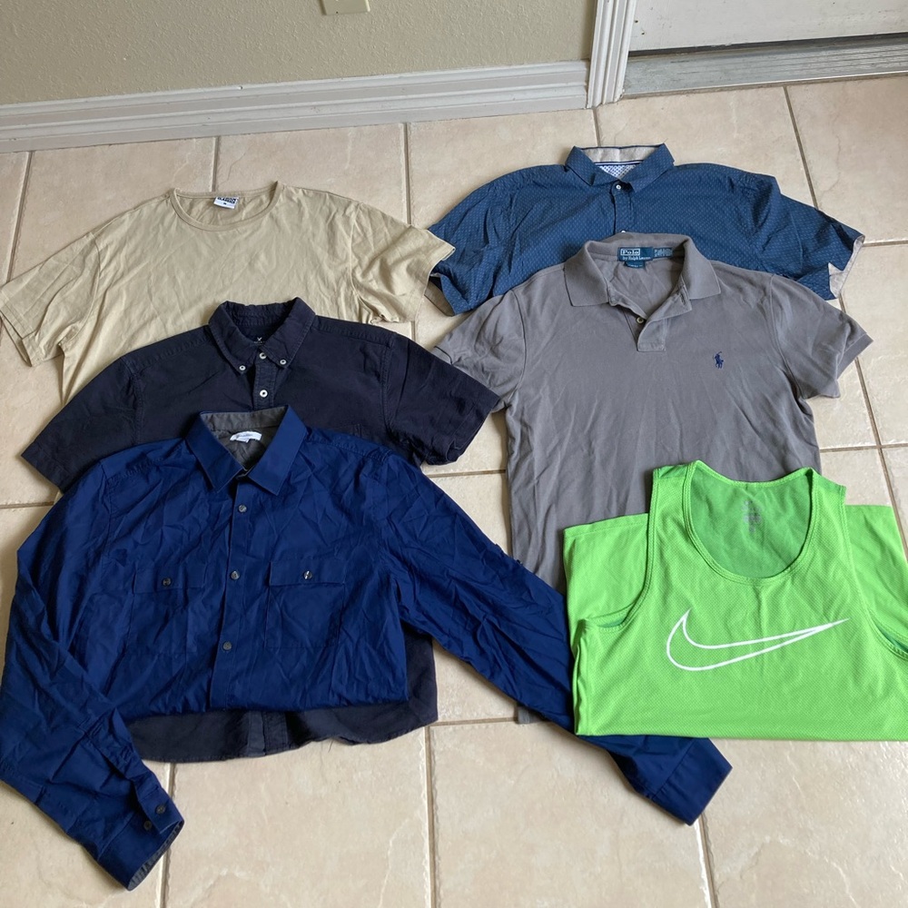 Bundle of men’s shirts and tops Polo Ralph Lauren Calvin Klein